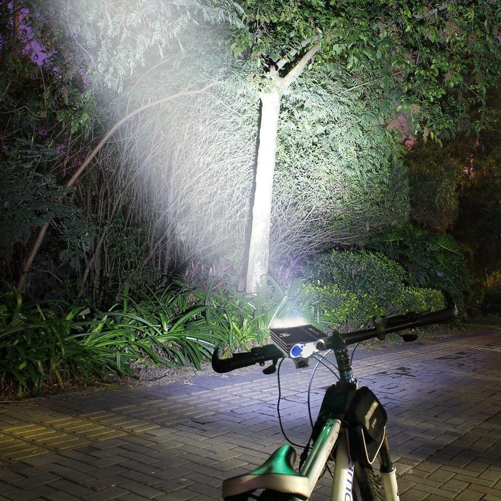 Bike Light 3 x XML T6 LED 12000 Lm Modes Bicycle Front Lamp Headlight USB Rechargeable Cycling Torch Flashlight | Спорт и