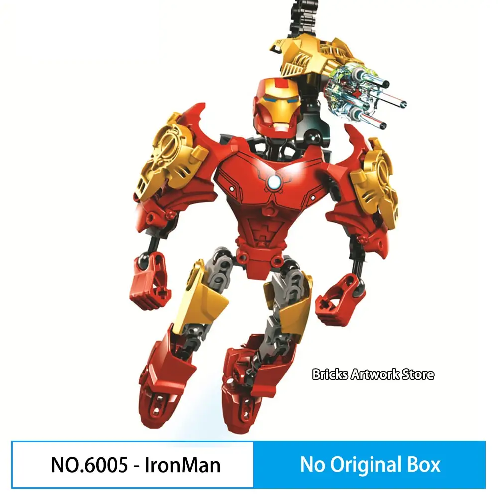 6005 no box 8 шт., подходят для супергероев Marvel, Мстителей, Капитана Америки, Бэтмена, мини-фигурки, DIY Модель, строительные блоки, игрушки для детей, подарок - Цвет: 6005 no box