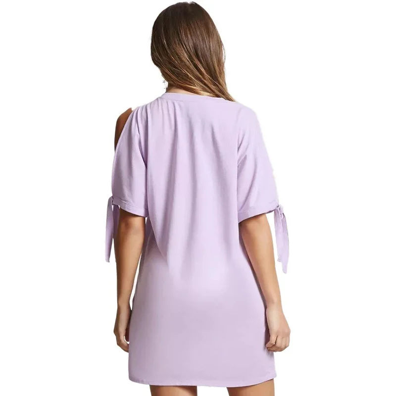 

Women's T-shirts solid color T-shirt short sleeves women summer round collar long blouse women thin Europe and the United States