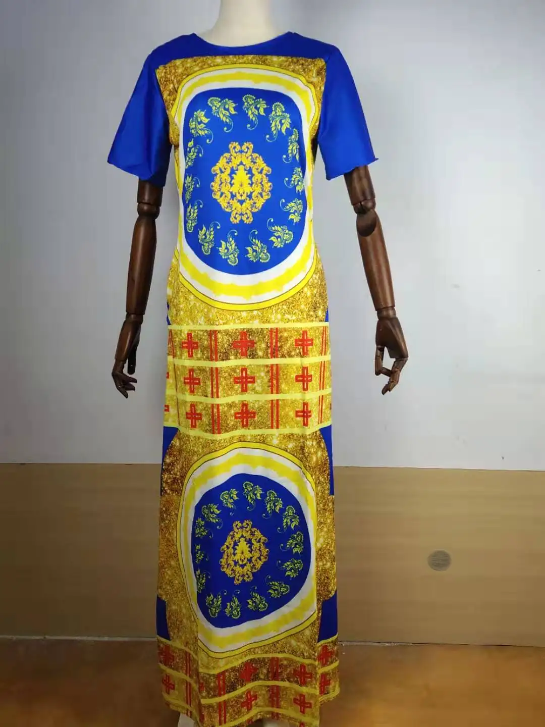 

2019 New Fashion Colorful Printed Party Cotton African Dashiki Dress