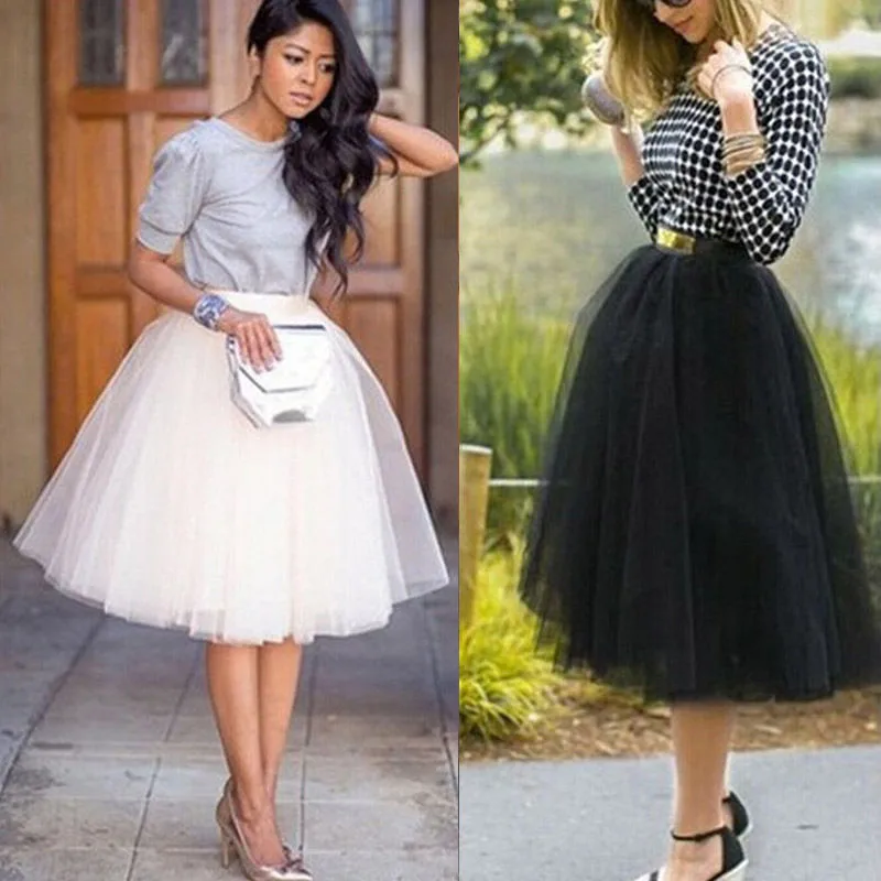 

Womens Multi-Layers Tulle Skirt Long Princess Ballet Tutu Dance Prom Skirts Apricot Black