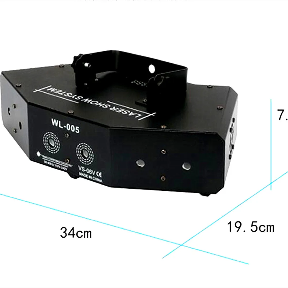 Лазерный светильник RGB праздничный сценический DMX с 6 глазами для дискотек