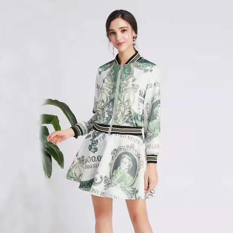 

The new leisure long-sleeved shirt+leisure princess short skirt women's spring and autumn, leisure sports two-piece