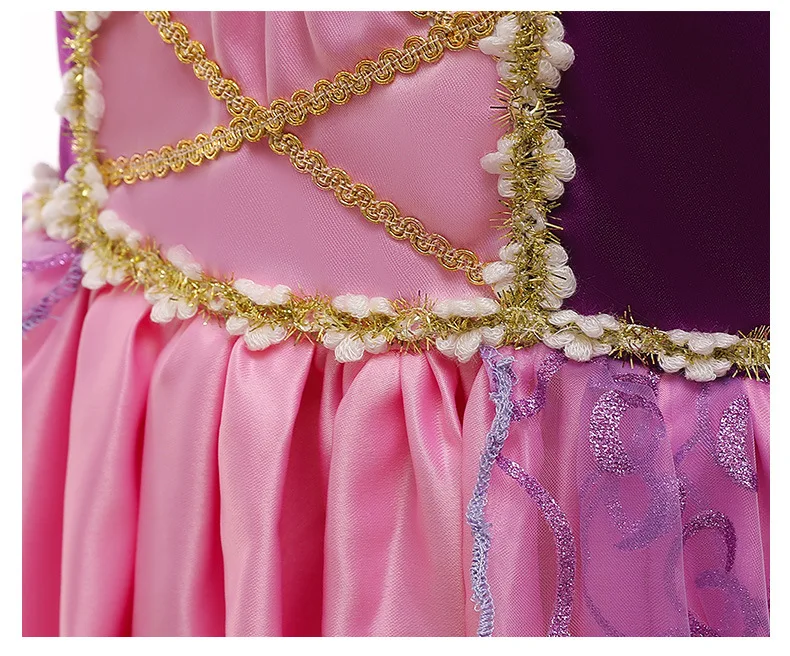 

Christmas Dress Girls Clothes Kids Cosplay Sophia Rapunzel Princess Dress For Girls Wedding Party Dress Children Clothing 8-10Y