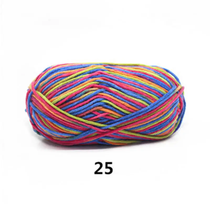 1pc 25 1 шт=50g нитки для вязания пряжа Новые Строки Темы Пряжа Смесовая Хлопок Красивое Сочетание Цветов для Ручного Вязания Куклы Свитер - Цвет: 1pc 25