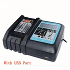 Зарядное устройство для литий-ионных аккумуляторов, с USB-портом и дисплеем, для Makita 14,4 В, 18 в, Bl1830, Bl1840, Bl1815, Bl1430, Dc18Rf, Dc14Sa, Dc18Sc