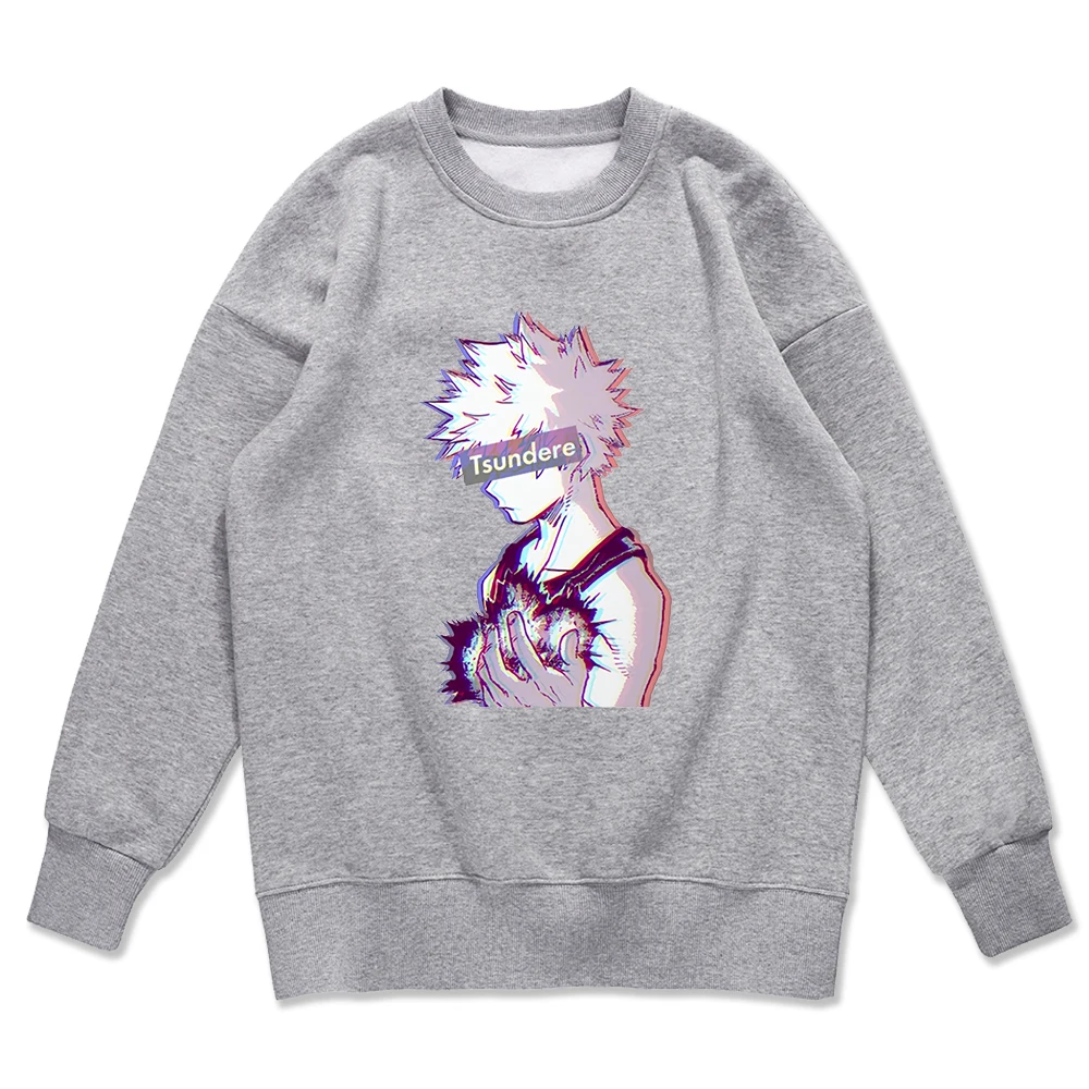 

Мужская одежда моя геройская Академия аниме bakugo katsuki Свободная Толстовка Повседневная осенняя одежда мультяшная хип-хоп флисовая толстовк...