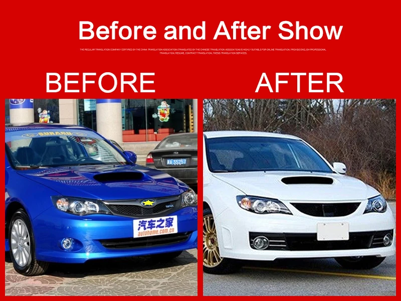 

Use For Subaru Impreza 2008--2011 Year Carbon Fibre Refitt Front Center Racing Grille Cover Accessorie Body Kit Zonsuve