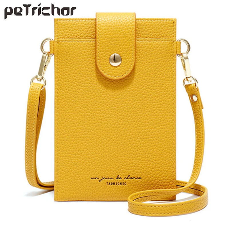 

Ультратонкая цветная сумка для мобильного телефона для женщин, модная повседневная маленькая летняя сумка на плечо с кредитницей для женщи...