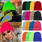 2022 зимние шапки для женщин и мужчин, облегающие шапки, вязаная однотонная шапка для девочек, осенние женские облегающие шапки, теплая шапочка, Женская Повседневная Уличная шапка