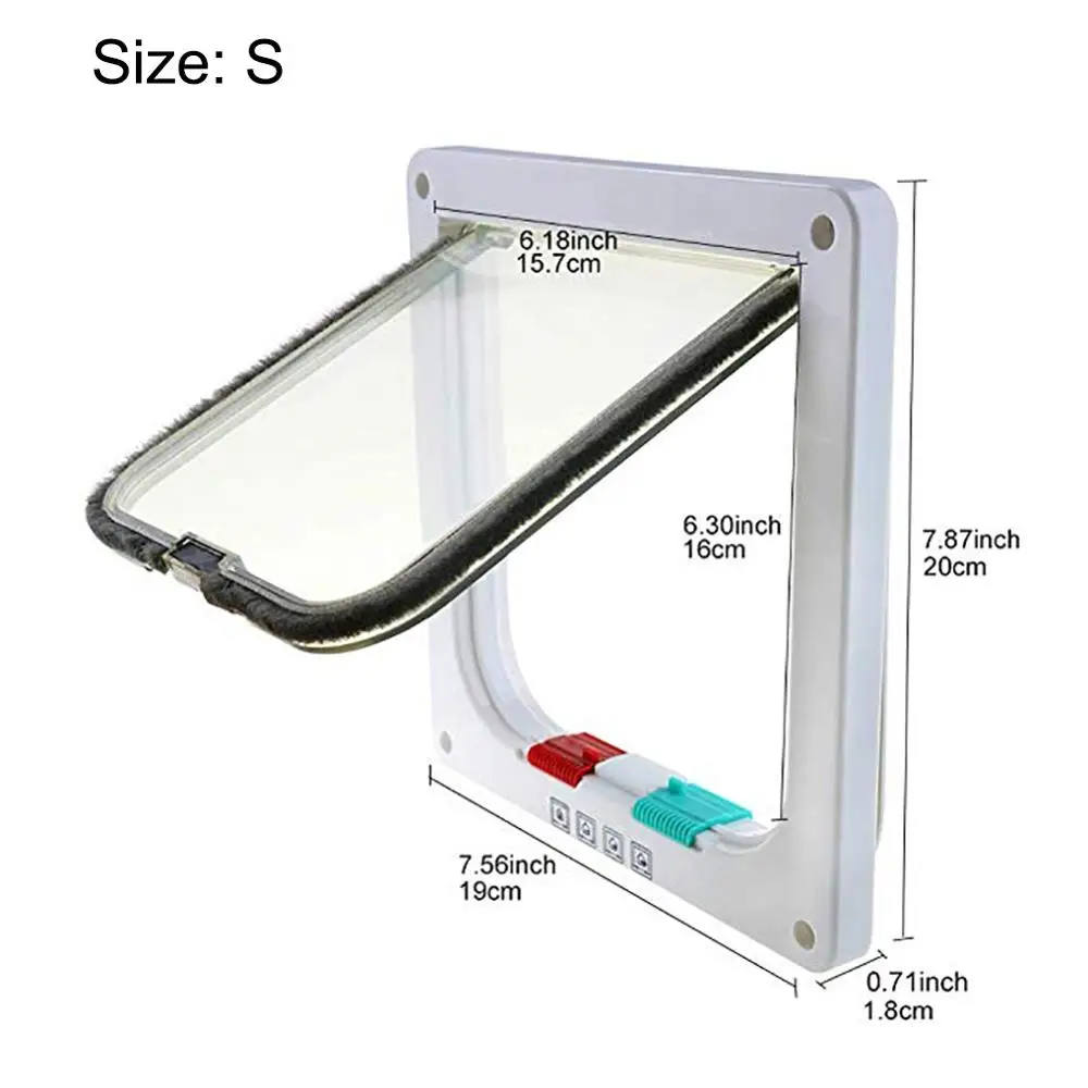 4 Запираемые функции дверь для домашних животных собак кошек котят защитные