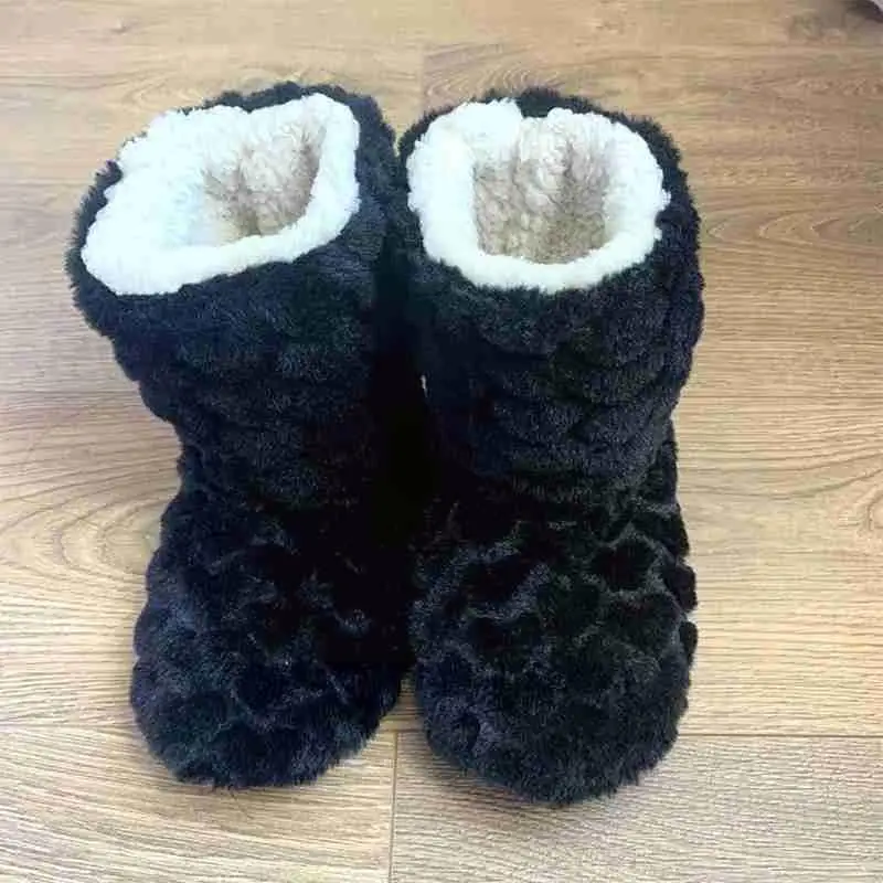 1 Pair Thick Socks Slipper Warm Ultra-Plush Anti-Slip B9S4 Indoor High Boots Floor Long Floor Winter Z3L8