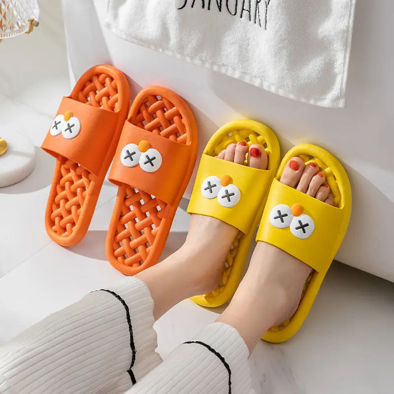 

Bathroom Leaking Slippers, Summer Home Bathing, Non-slip Quick-drying Women's Chinese Knot Couple Slippers For Men