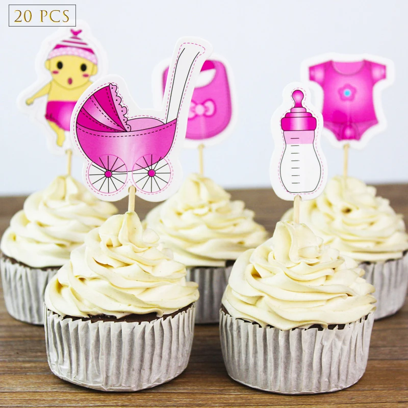 1 Набор Блеск Бумага Baby Shower кекс фигурки жениха и невесты Для мальчиков девочек
