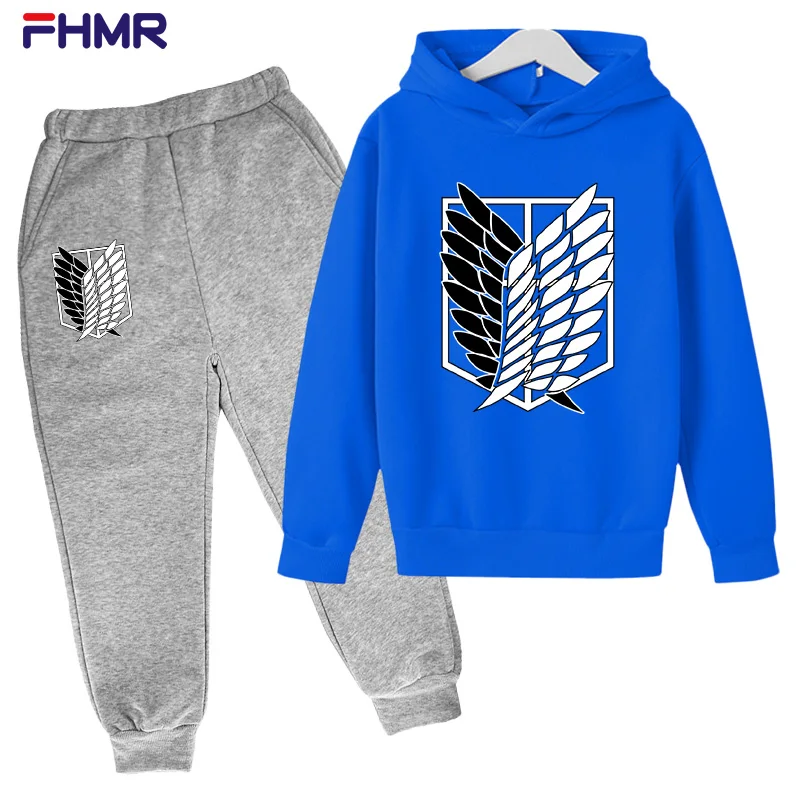 

Japanese Anime Graphic Hoodies Boys Kawaii Attacking Giant Demon Slayer Attack on Titan Sweatshirt Matching Family Outfits 2021