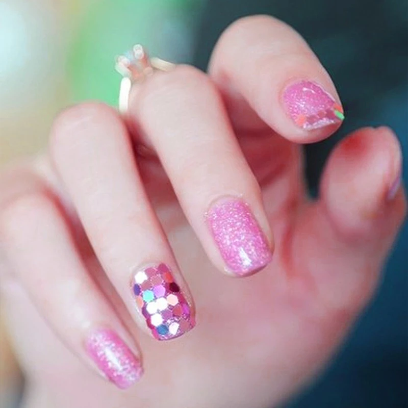 Розовые блестки порошок перламутровые пигменты акриловые блестящие краски No.22