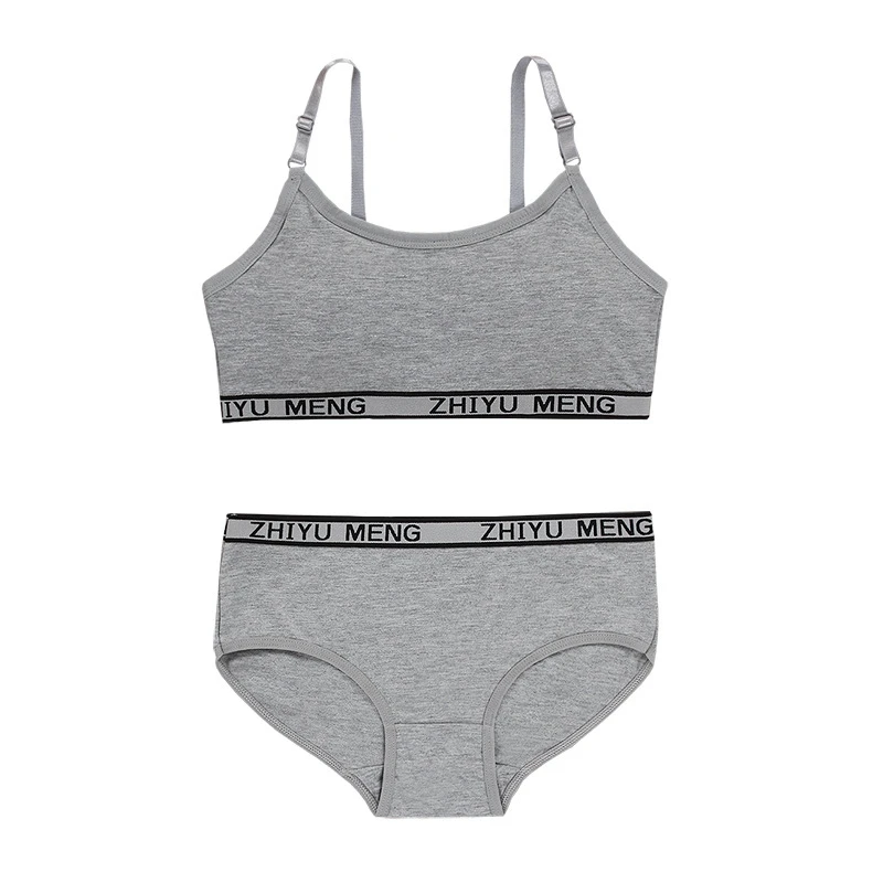 2019 хлопковый комплект нижнего белья для студентов дышащий бюстгальтер девочек