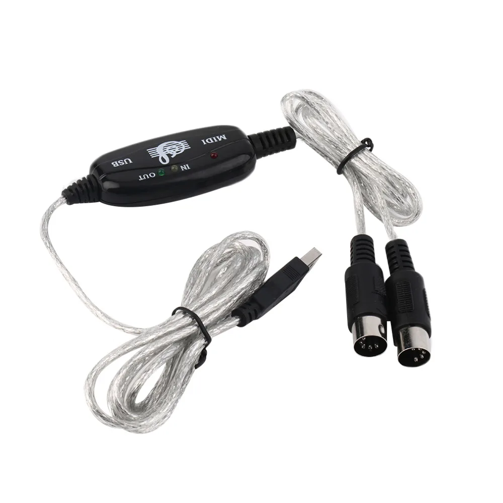 Новый USB IN OUT конвертер интерфейсного кабеля MIDI ПК к музыкальной клавиатуре