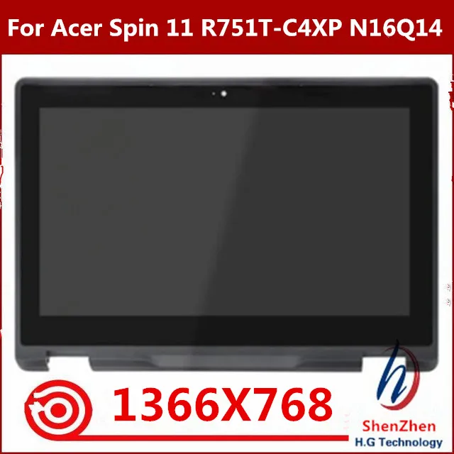

Test well 11.6" B116XAB01.4 HD 1366X768 LED LCD Touchscreen Digitizer Display Assembly for Acer Spin 11 R751T-C4XP N16Q14