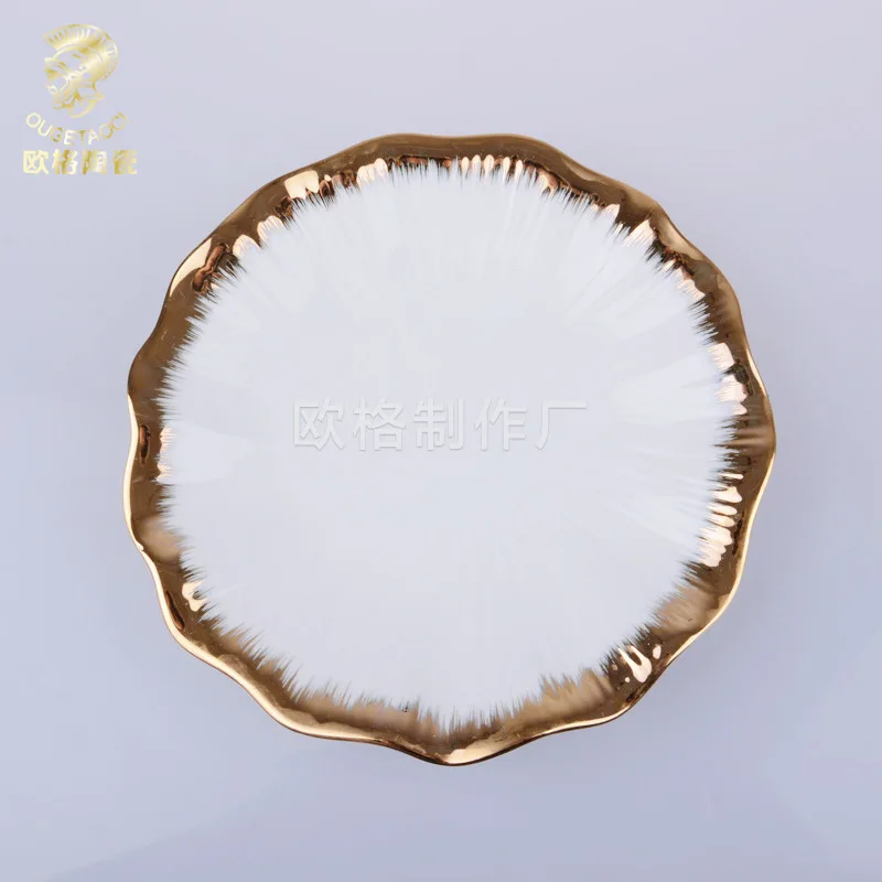 

Hotel table plate bone china western food plate set steak tableware plate model room decoration hotel special