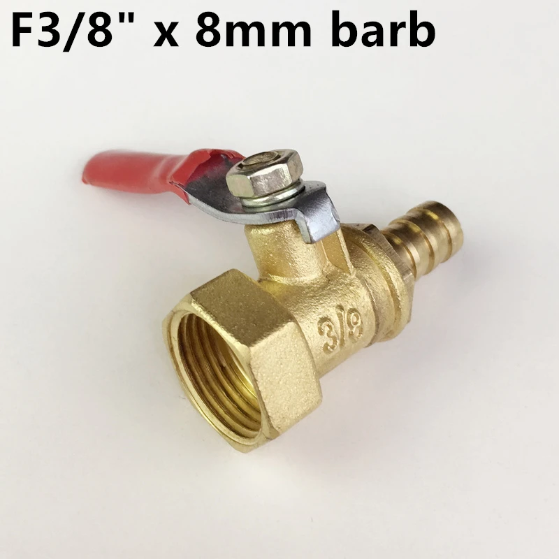 1/4 &quot3/8&quot 1/2 &quotлатунный колючий шаровой клапан 8 мм 10 медные латунные шаровые