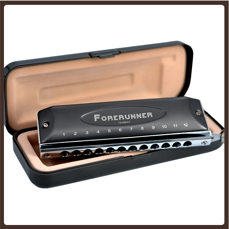 

12-hole Harmonica Children Chromatic Scale Black Original Harmonica Musical Instrument Strumento Musica Musical Entertainment