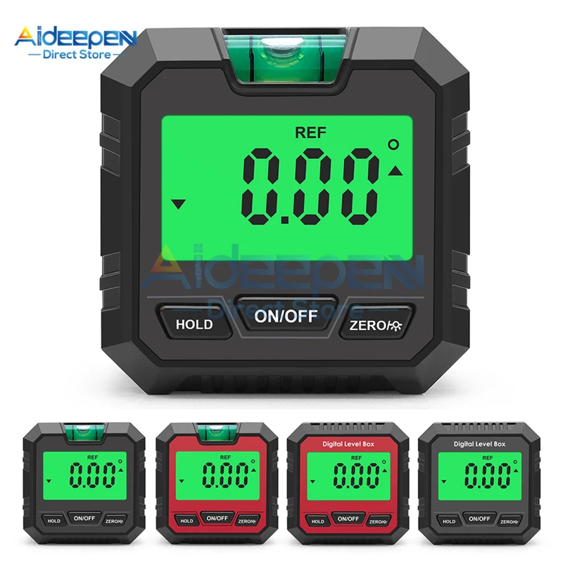 

Precision Digital Inclinometer Electron Goniometers 4*90 Degree Magnetic Base Digital Protractor Angle Finder Bevel Box