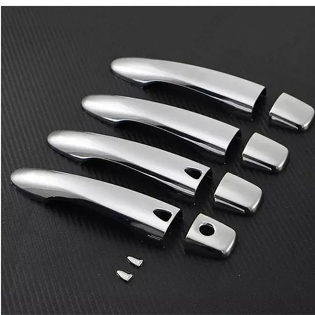 

Car styling FIT FOR NISSAN QASHQAI J11 2014 2015-2020 CHROME DOOR HANDLE COVER BOWL CUP CAP TRIM INSERT BEZEL FRAME SMART KEY