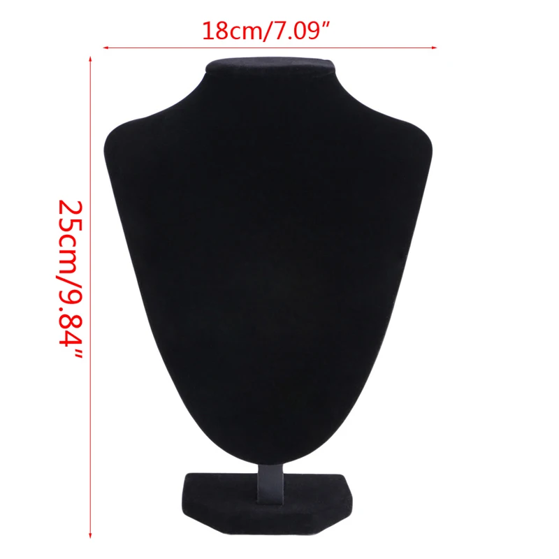 

Velvet Jewelry Necklace Pendant Neck Model Props Display Stand Holder 25*18cm