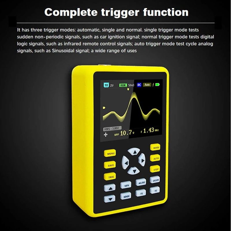 Мини USB цифровой осциллограф 5012H 2 4 дюйма IPS 500 мс/с частотой дискретизации с 100 МГц