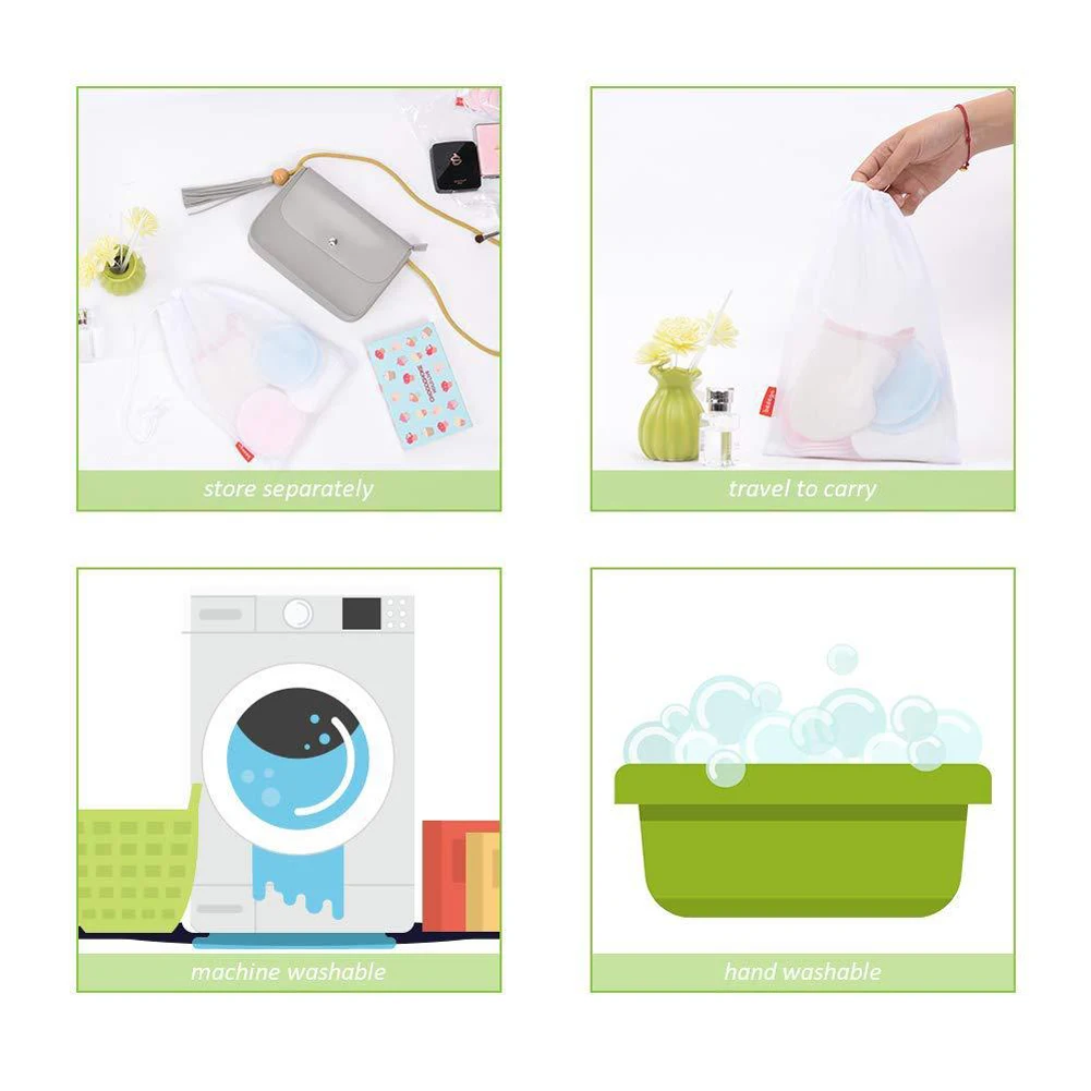 

16Pcs/set Reusable Cotton Makeup Remover Pads Pads Make Up Facial Remover Bamboo Fiber Facial Care Nursing Pads Skin Cleaning