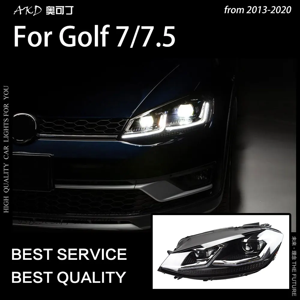 АКД стайлинга автомобилей для VW Golf 7 5 светодиодный фар 2018 Новый фары DRL Hid фара