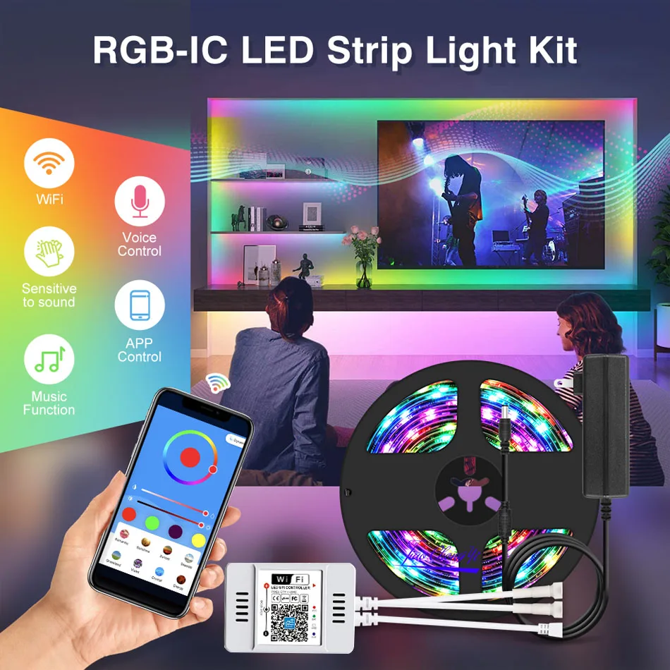 WS2811 WS2812B DC5-24V WiFi LED RGB Controller For Pixel rgb Strip Light WS2813 WS2815 SK6812 Magic Home | Освещение