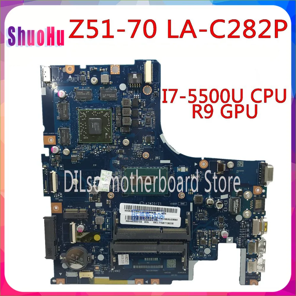 Материнская плата KEFU LA-C282P CPU 2GB Test 100% материнская для Lenovo Notebook I7-5500U AIWZ0/Z1 ноутбука |