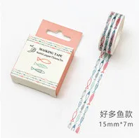 Новинка, милая лента васи, бумажная маскирующая лента, клейкая лента, DIY планировщик, наклейки, практичные Декоративные Канцелярские Ленты - Цвет: A reel of