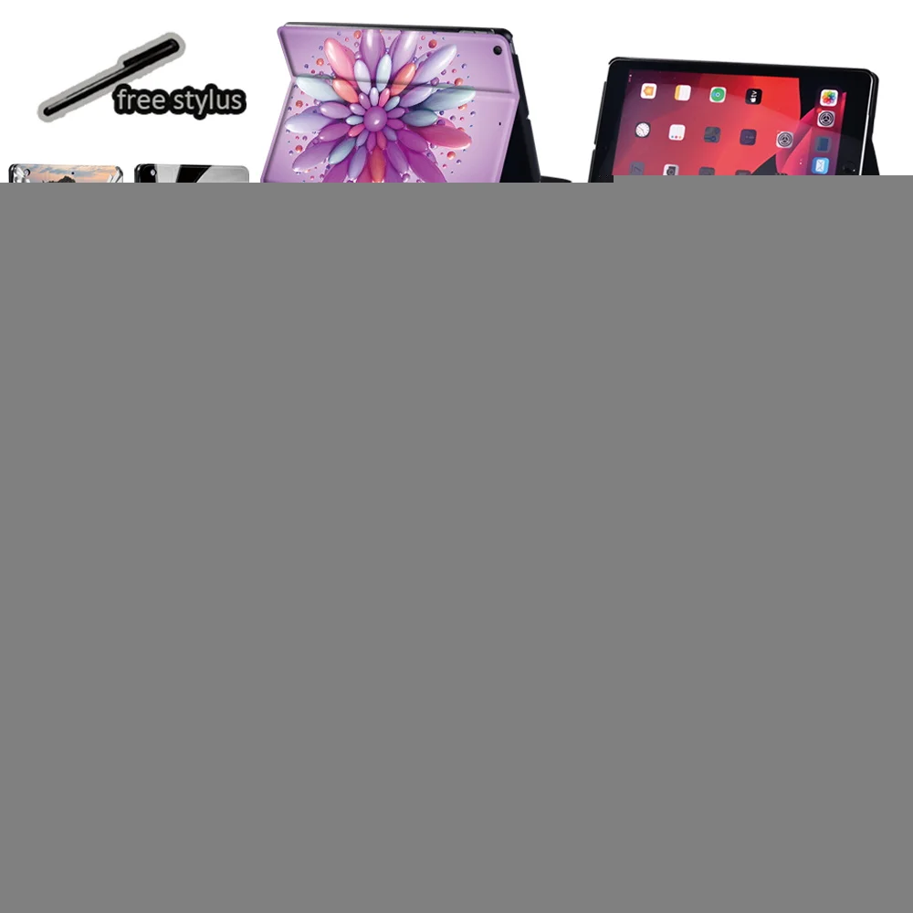 

Tablet Case for IPad 9th 10.2 Inch 2021 Funda PU Leather Stand Cover for Ipad 9th Generation 3D Print Pattern Protective Shell