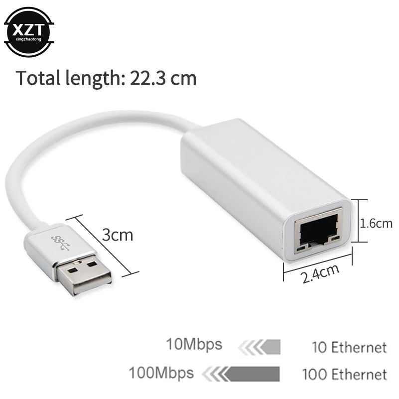 Адаптер Ethernet с USB 100 на RJ45 2 0 Мбит/с|Сетевые карты| |