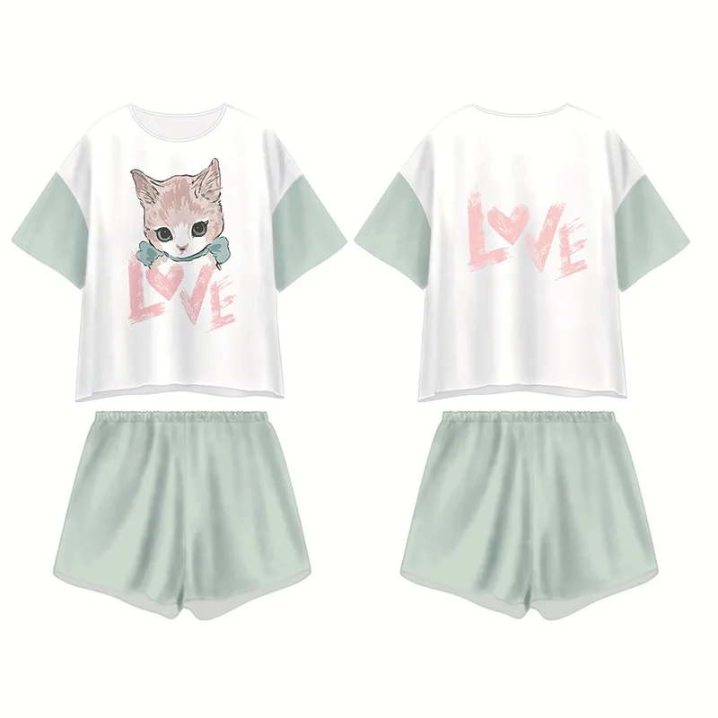 

Женские пижамы стильная футболка с изображением персонажей видеоигр принт шорты комплект пижамы для женщин пижамный комплект милые футбол...