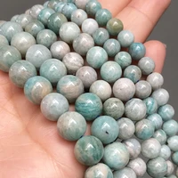 a natural stone genuine amazonite beads round high quality loose spacer beads for jewelry making diy bracelets 15inch 6810mm