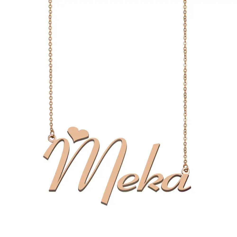 

Meka Name Necklace , Custom Name Necklace for Women Girls Best Friends Birthday Wedding Christmas Mother Days Gift