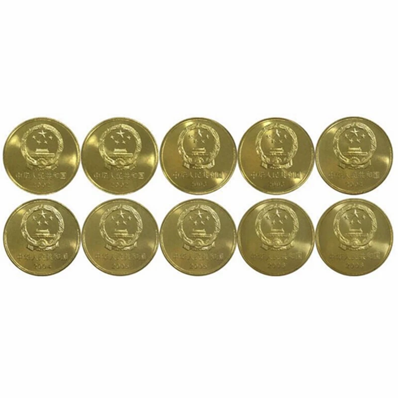 Набор из 10 шт. памятные монеты китайского культурного наследия 5 юаней Великая