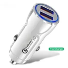 Автомобильное зарядное устройство с 2 портами, автомобильные аксессуары для быстрой зарядки, автомобильный адаптер питания, автомобильный адаптер для сотового телефона, Автомобильный Разветвитель Прикуривателя
