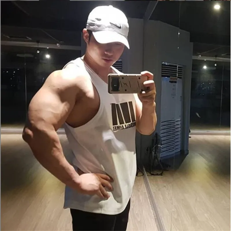 Новинка 2019 мужская хлопковая майка для бодибилдинга тренажерного зала без