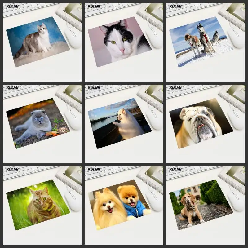 Коврик для мыши XGZ с милыми животными резиновый прямоугольный скоростной 22 х18 см