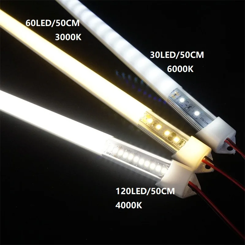 5 шт./упаковка Жесткая светодиодная ленсветильник 12 в пост. Тока 20 дюймов 2835 60 120/240