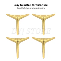 124pcs 150mm gold metal furniture legs coffee table legs for sofa cabinet tv stands beds iron furniture support leg