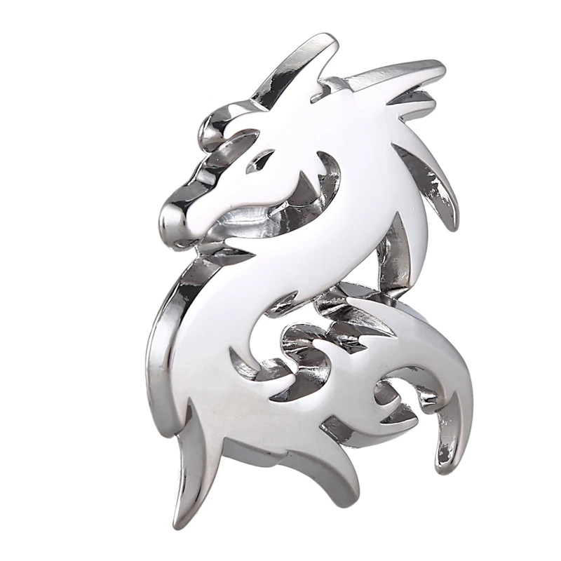 2 шт. Автомобильная серебристая металлическая 3D эмблема дракона Знак Наклейка на