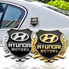 2 шт., металлические 3d-наклейки для Hyundai Elantra 2013 2017 Tucson Solaris Sonata Veloster i10 i20 I30
