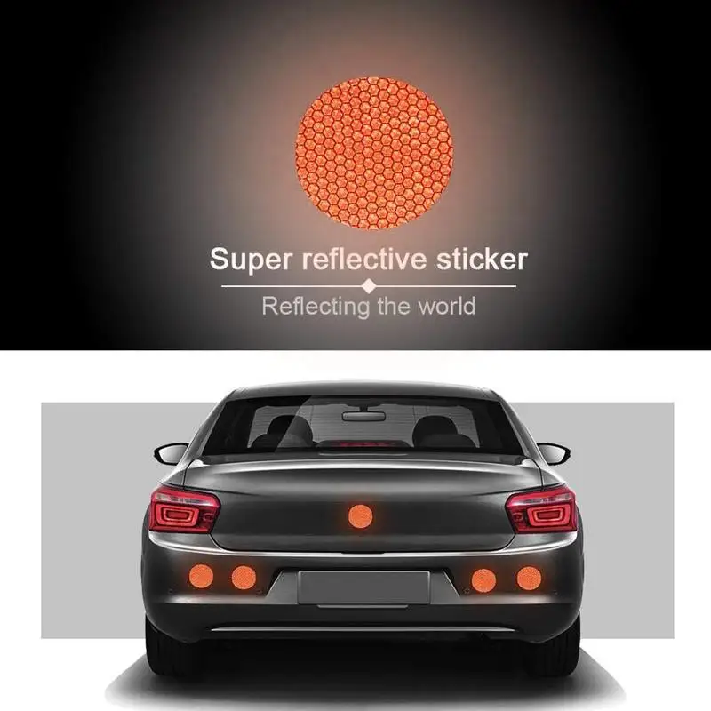 

High Visibility Reflective Car Sticker Warning Stripe Car Wheel Reflector Mark Adhesive Safety Motorcycle Strip Tape Bike S X4T1