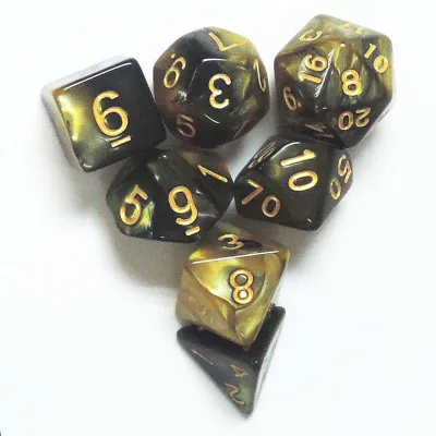 7 шт. многогранные Разноцветные Игральные Кости DnD для ролевых игр Подземелья и